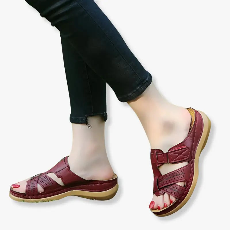 Sandales orthopédiques cuir femme